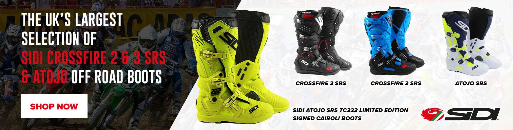 Sidi Crossfire 2 and 3 and Atojo MX Boots