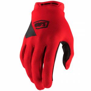 100% Ridecamp Red Motocross Gloves