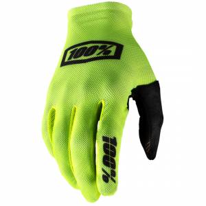 100% Celium Fluo Yellow Black Motocross Gloves