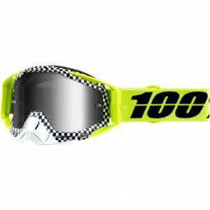 100% Racecraft Andre Silver Mirror Lens Motocross Goggles