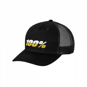 100% League X-Fit Black Snapback Hat