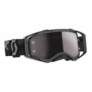 Scott Prospect Dark Grey Black Silver Chrome Lens Motocross Goggles