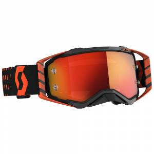 Scott Prospect Orange Black Orange Chrome Lens Motocross Goggles