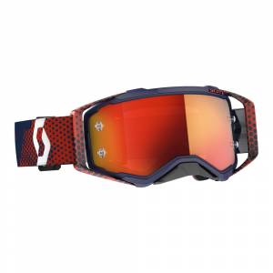 Scott Prospect Red Blue Orange Chrome Lens Motocross Goggles