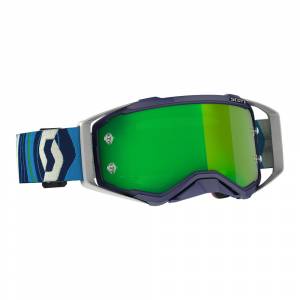 Scott Prospect Blue Green Green Chrome Lens Motocross Goggles