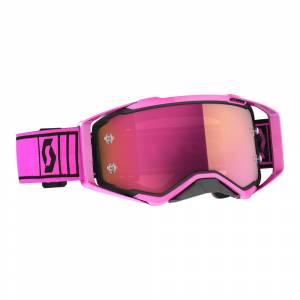 Scott Prospect Pink Black Pink Chrome Lens Motocross Goggles