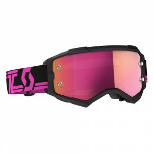 Scott Fury Pink Black Pink Chrome Lens Motocross Goggles