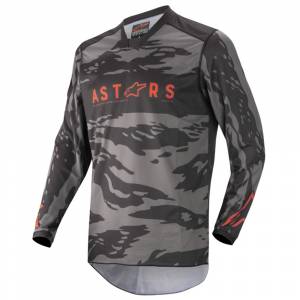 Alpinestars Racer Tactical Black Grey Camo Red Fluo Motocross Jersey