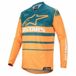 Alpinestars Racer Supermatic Orange Petrol Motocross Jersey