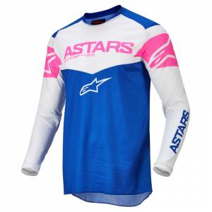 Alpinestars Fluid Tripple Blue Off White Pink Fluo Motocross Jersey