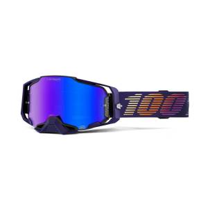 100% Armega Goggles Agenda HiPER Blue Mirror Lens with Removable nose-guard protection