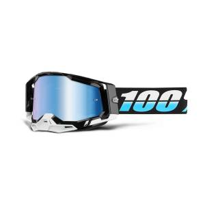 100% Racecraft 2 Arkana Blue Mirror Lens Goggles