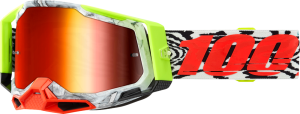 100% Racecraft 2 Goggle Engal / Mirror Red Lens - Superior Vision & Comfort