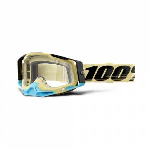 100% Racecraft 2 Airblast Clear Lens Motocross Goggles