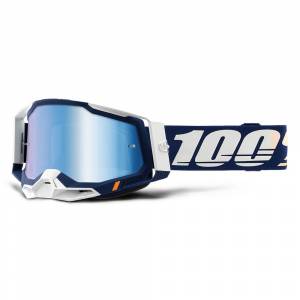 100% Racecraft 2 Concordia Blue Mirror Lens Motocross Goggles