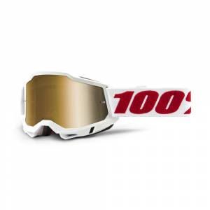 100% Accuri 2 Denver True Gold Mirror Lens Motocross Goggles