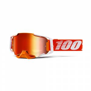 100% Armega Regal Red Mirror Lens Motocross Goggles