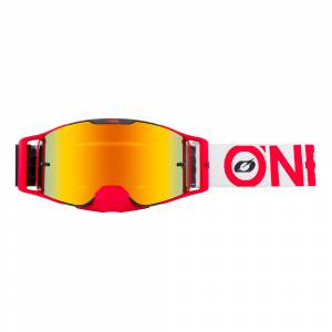 ONeal B-30 Bold Black Red Radium Red Lens Motocross Goggles