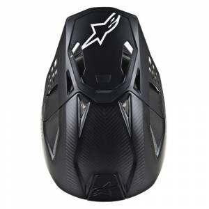 Alpinestars SM10/SM8 Solid Black Motocross Helmet Peak