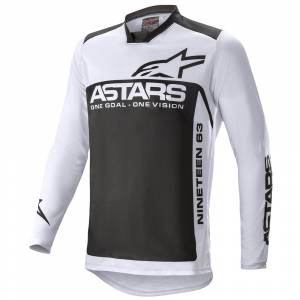 Alpinestars Racer Supermatic Light Grey Black Motocross Jersey