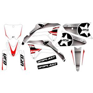 UFO Thunder Honda CRF MX Graphics Kit - White