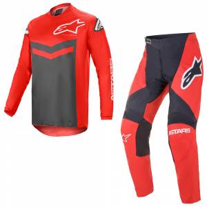 Alpinestars Fluid Speed Bright Red Anthracite Motocross Kit Combo