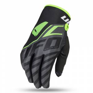 UFO Vanadium Black Neon Green Motocross Gloves