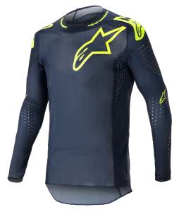 Alpinestars SuperTech Bruin Night Navy Yellow Fluo Motocross Adult Jersey 