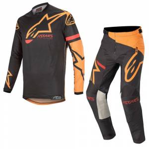 Alpinestars Racer Tech Compass Black Orange Motocross Kit Combo