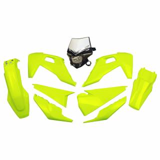 UFO Plastic Kit Husqvarna TE-TX FE Fluo Yellow