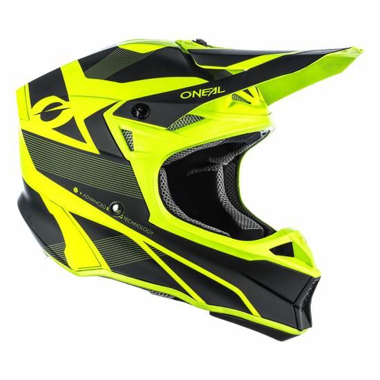 neon yellow motocross helmet