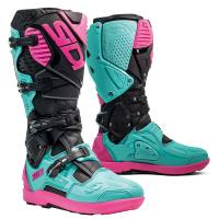 Crossfire 3 SRS Off-Road MX Boots Black Mint Pink Pair