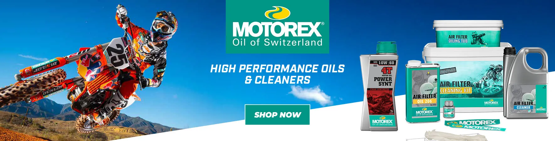 Motorex high performance oils and cleaners